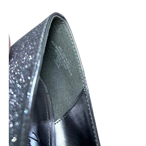 Jacqueline Ferrar Pewter Glitter Platforms with Pewter Stiletto Heels Size 9 1/2 - Picture 3 of 8